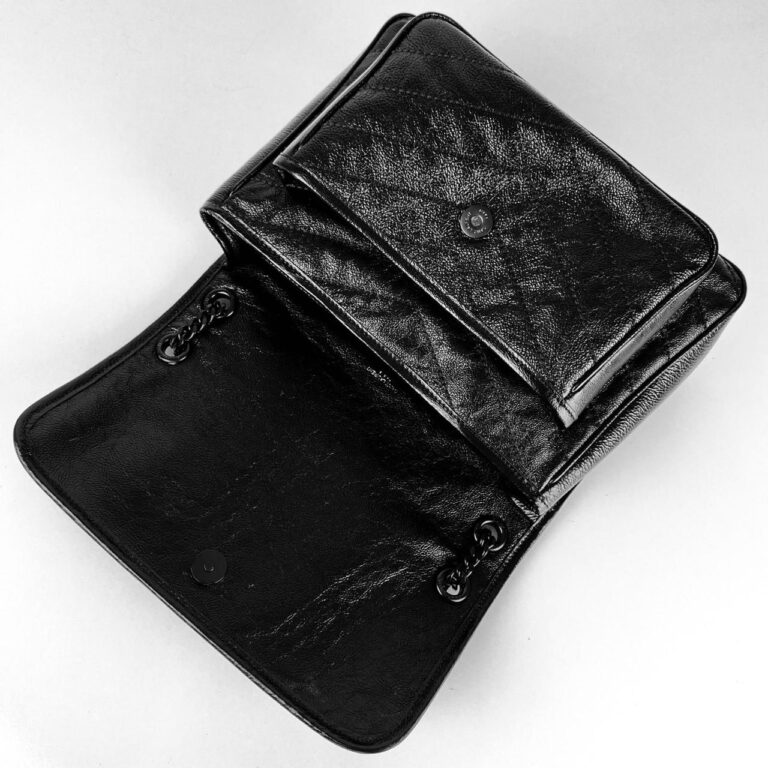 yves saint laurent ysl canta niki medium vintage siyah siyah zincir