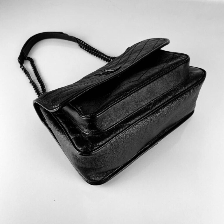 yves saint laurent ysl canta niki medium vintage siyah siyah zincir