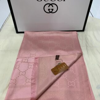 gucci sal esarp ipek polyester pembe simli 175x75 cm