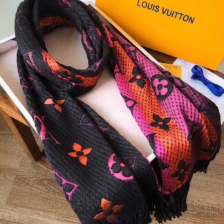 louis vuitton atki logomania siyah renkli logo 180x33 cm