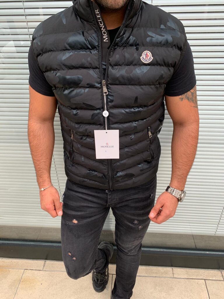 moncler yelek erkek 2021 siyah kamuflaj