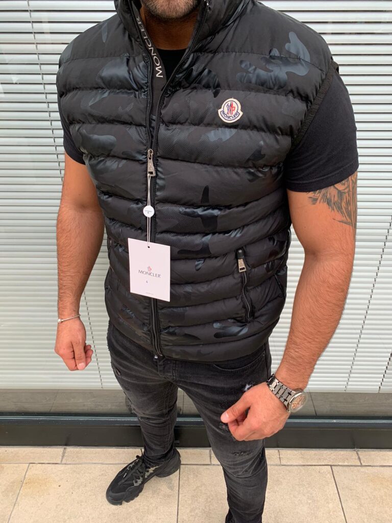moncler yelek erkek 2021 siyah kamuflaj