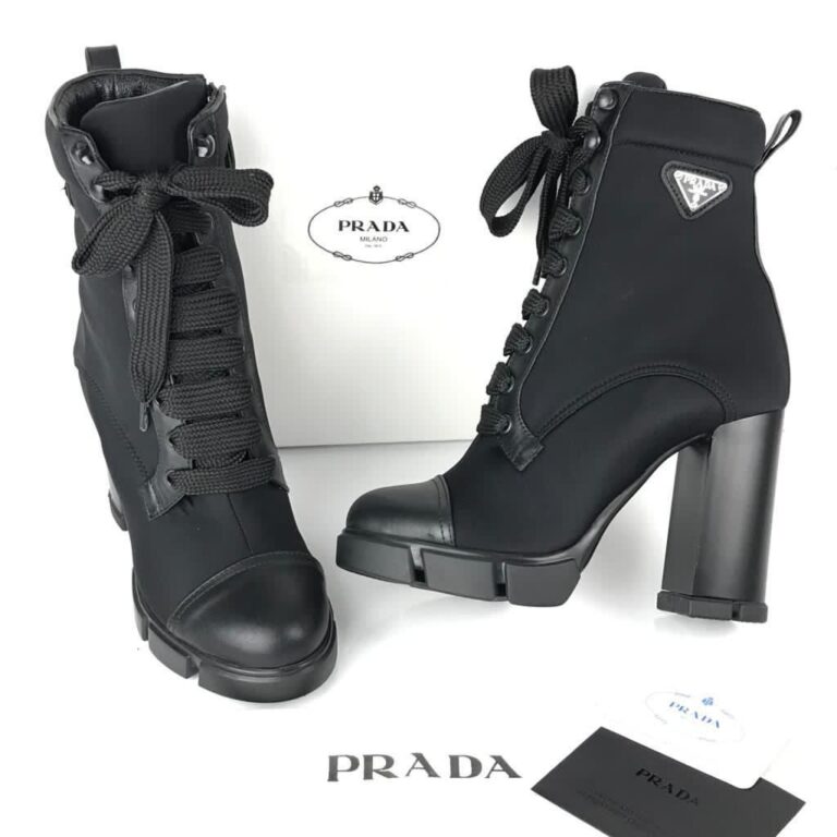 prada bot high heel laced topuk 9.5cm