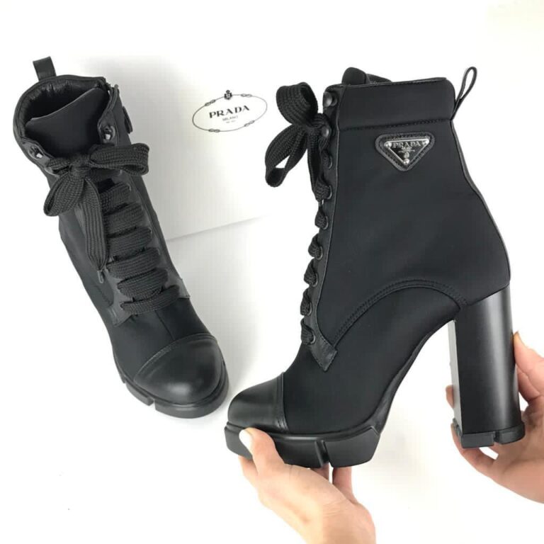 prada bot high heel laced topuk 9.5cm