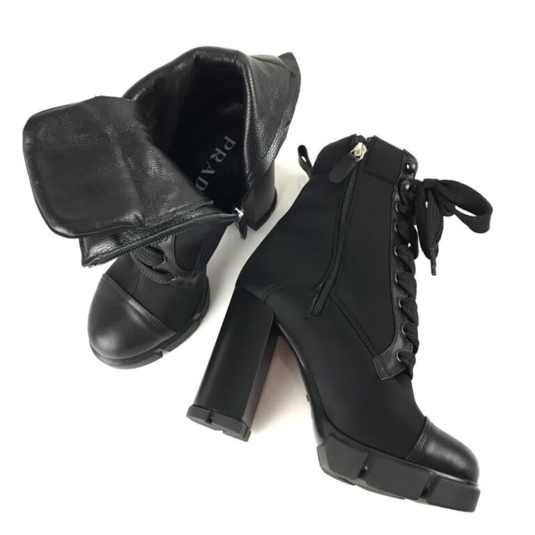 prada bot high heel laced topuk 9.5cm