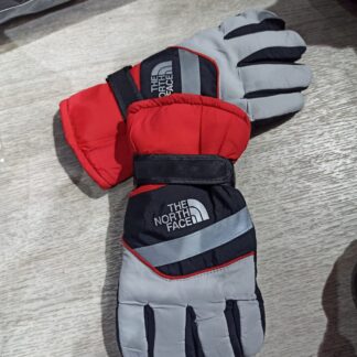 the north face eldiven gri kirmizi su gecirmez kar eldiveni