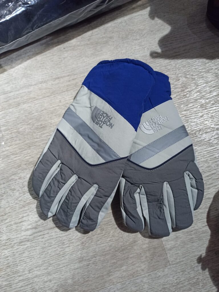 the north face eldiven gri lacivert su gecirmez kar eldiveni
