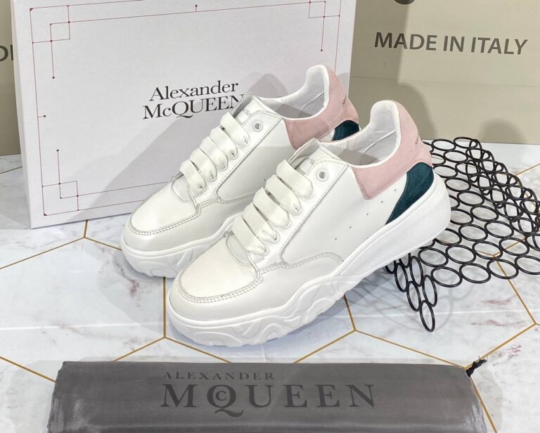 alexander mcqueen ayakkabi sneaker beyaz pudra yesil