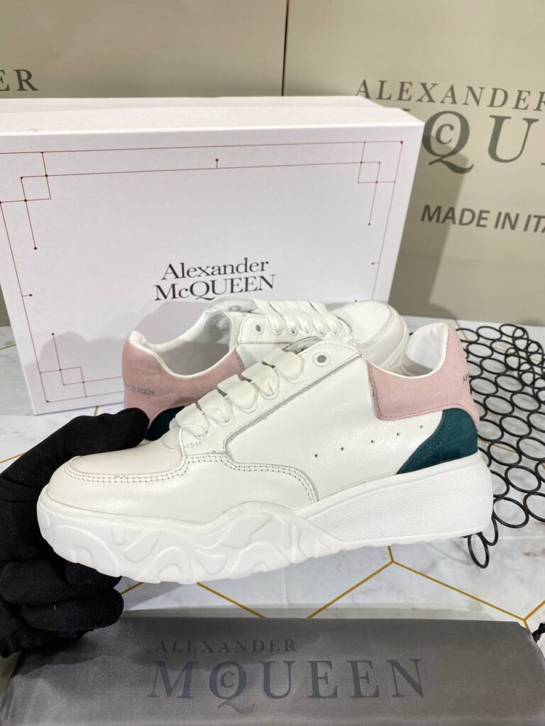 alexander mcqueen ayakkabi sneaker beyaz pudra yesil