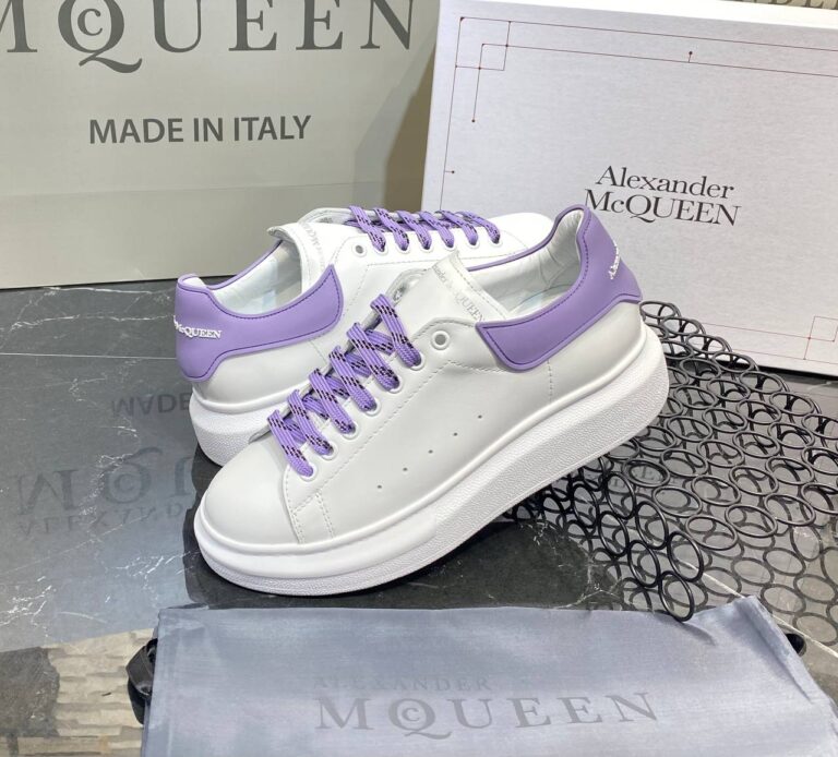 alexander mcqueen ayakkabi yeni sezon beyaz mor sneaker