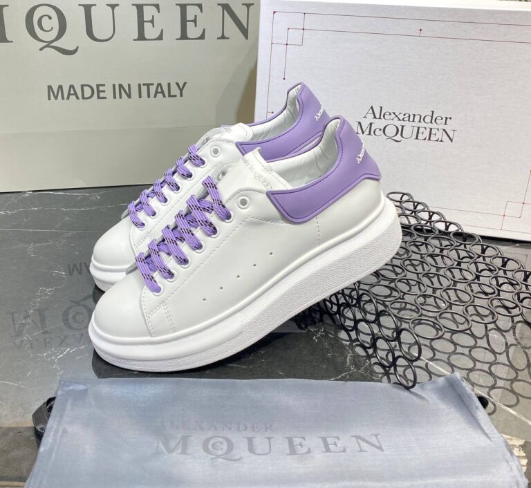 alexander mcqueen ayakkabi yeni sezon beyaz mor sneaker