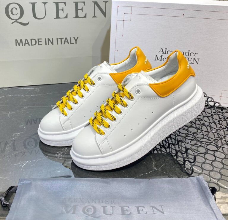 alexander mcqueen ayakkabi yeni sezon beyaz sari sneaker