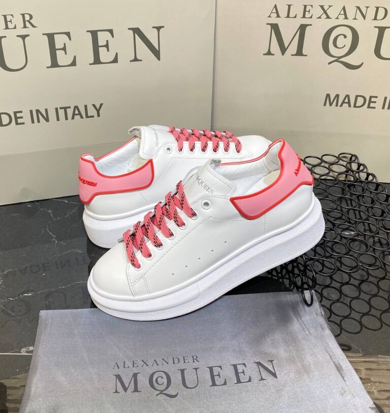 alexander mcqueen ayakkabi yeni sezon pembe beyaz kirmizi sneaker
