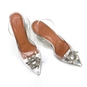 amina muaddi ayakkabi stiletto seffaf topuk 10 cm