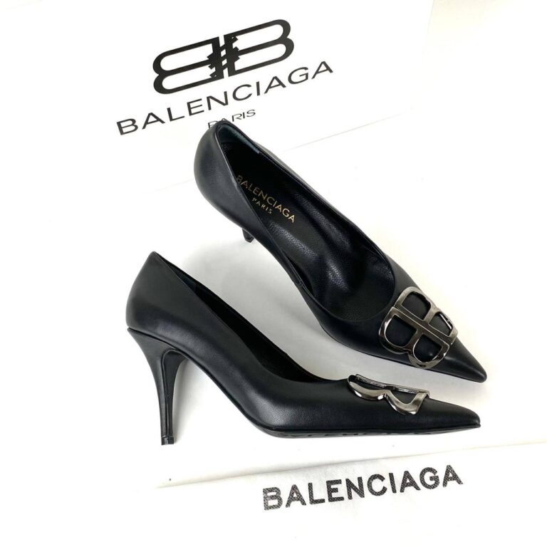 balenciaga ayakkabi siyah stiletto square knife