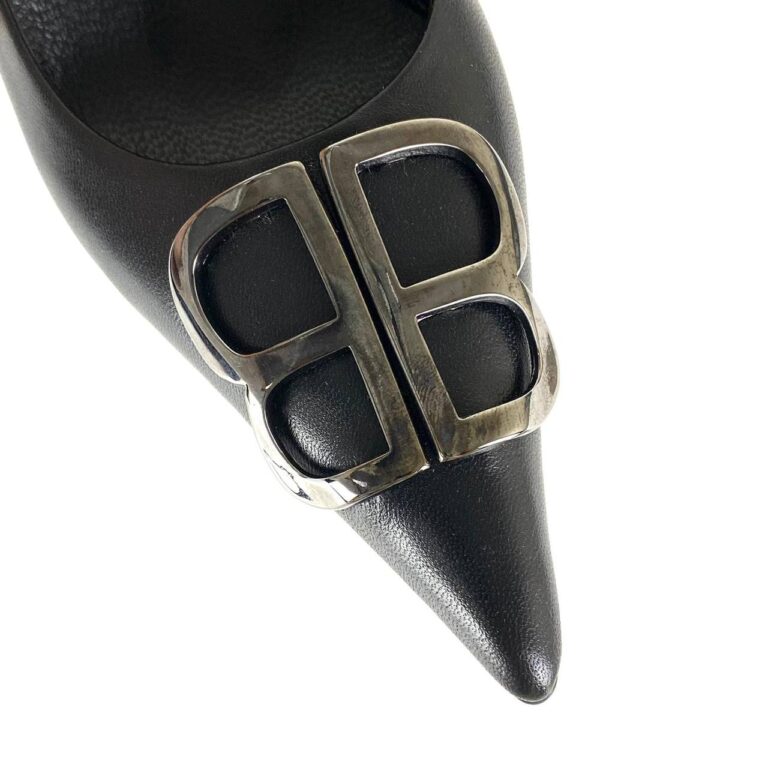 balenciaga ayakkabi siyah stiletto square knife