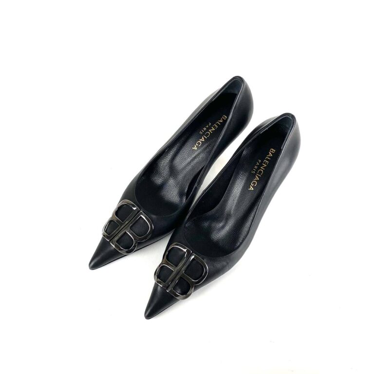 balenciaga ayakkabi siyah stiletto square knife