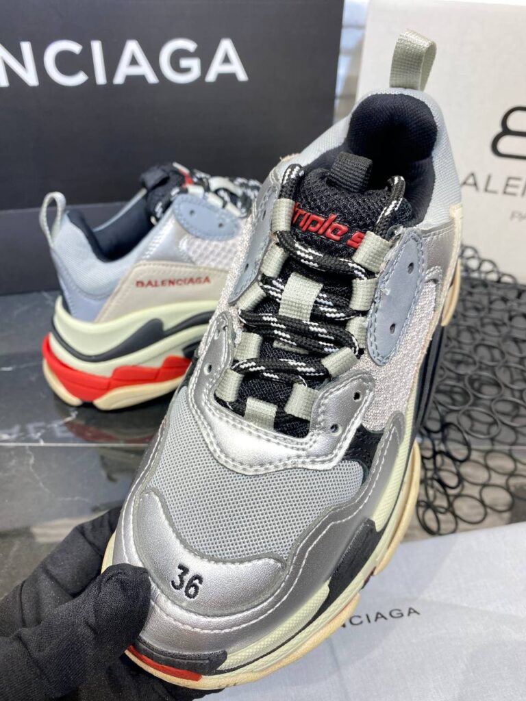 balenciaga ayakkabi triple s silver