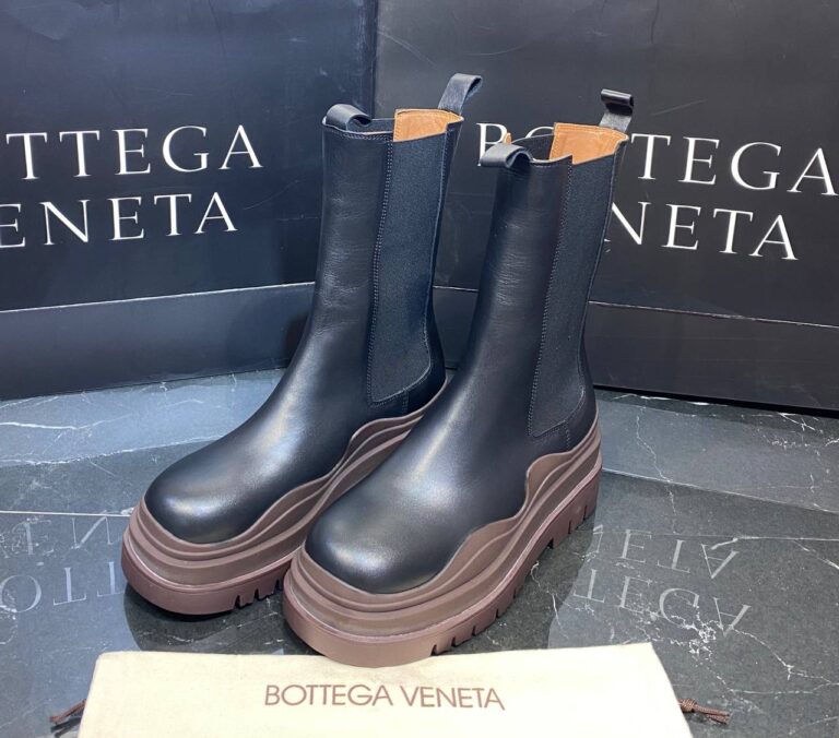 bottega veneta ayakkabi the tire boot bot uzun boy siyah kahve