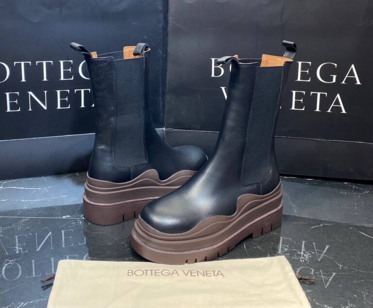 bottega veneta ayakkabi the tire boot bot uzun boy siyah kahve