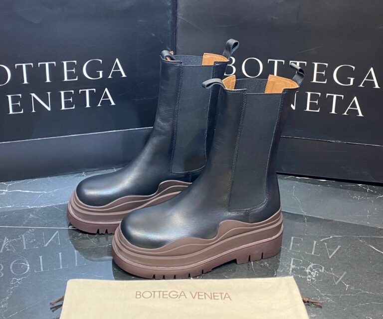 bottega veneta ayakkabi the tire boot bot uzun boy siyah kahve