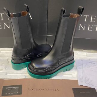 bottega veneta ayakkabi the tire boot bot uzun boy siyah yesil
