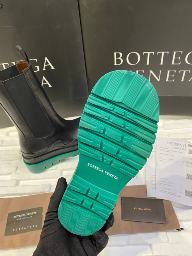 bottega veneta ayakkabi the tire boot bot uzun boy siyah yesil