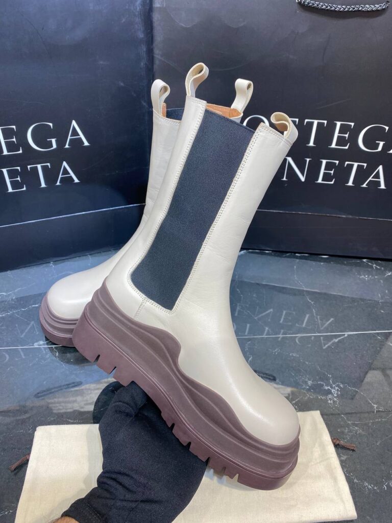 bottega veneta ayakkabi the tire boot bot uzun boy vizon kahve