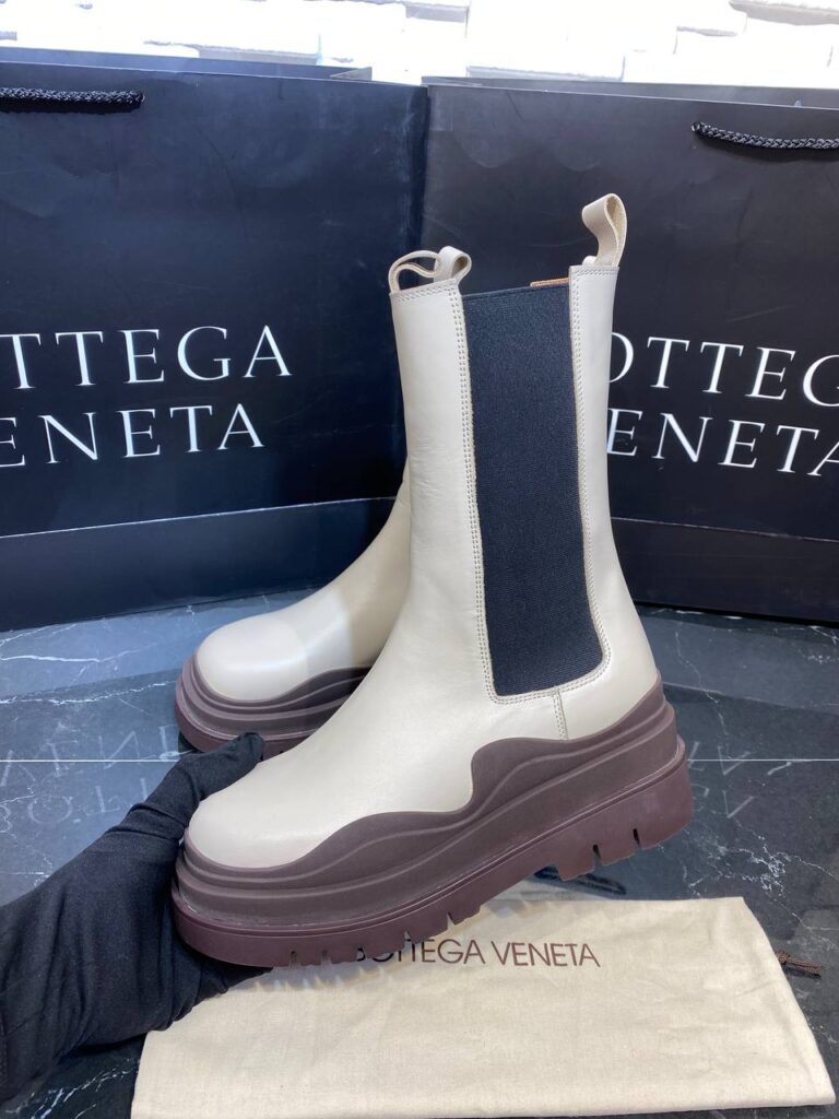bottega veneta ayakkabi the tire boot bot uzun boy vizon kahve