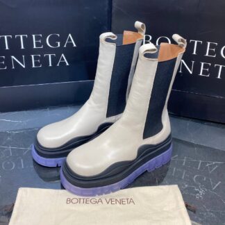 bottega veneta ayakkabi the tire boot bot uzun boy vizon siyah mor seffaf