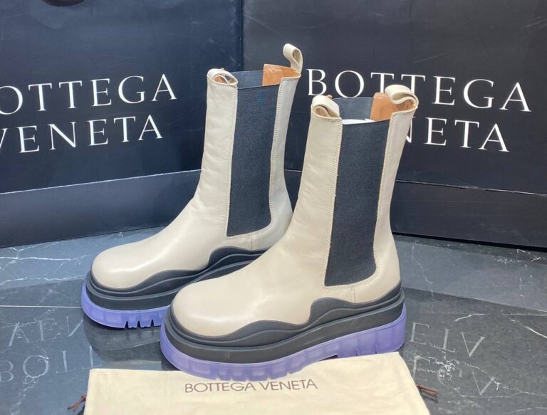 bottega veneta ayakkabi the tire boot bot uzun boy vizon siyah mor seffaf