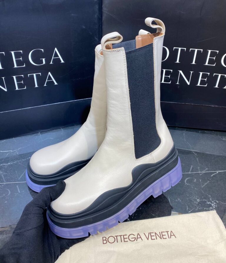 bottega veneta ayakkabi the tire boot bot uzun boy vizon siyah mor seffaf