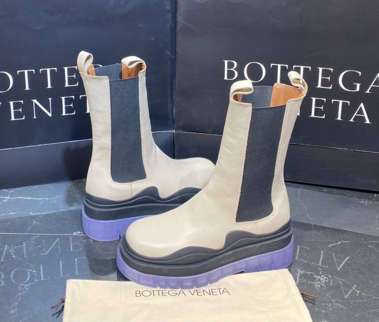 bottega veneta ayakkabi the tire boot bot uzun boy vizon siyah mor seffaf