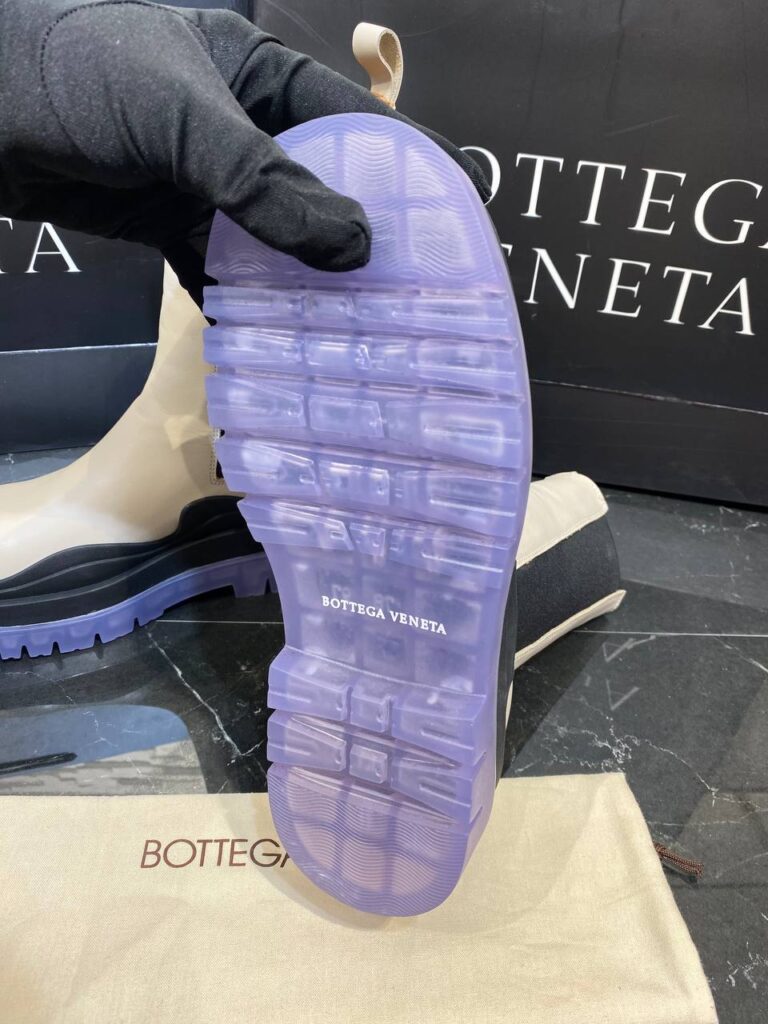 bottega veneta ayakkabi the tire boot bot uzun boy vizon siyah mor seffaf