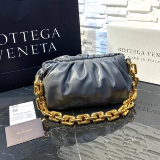 bottega veneta canta the chain pouch zincirli gri