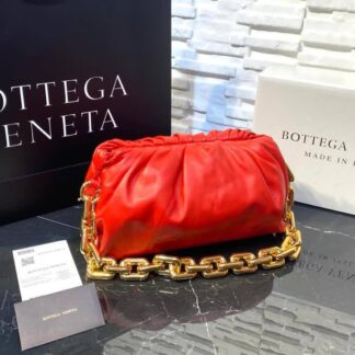 bottega veneta canta the chain pouch zincirli kirmizi