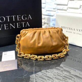 bottega veneta canta the chain pouch zincirli taba