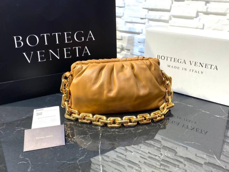 bottega veneta canta the chain pouch zincirli taba