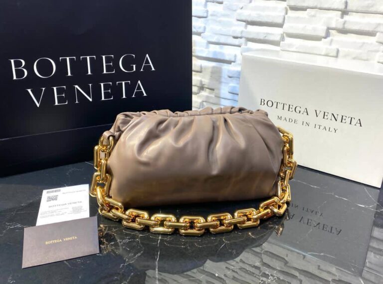 bottega veneta canta the chain pouch zincirli vizon