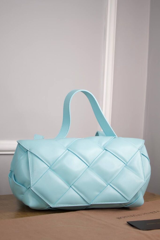 bottega veneta canta top handle mavi 30x20x12 cm