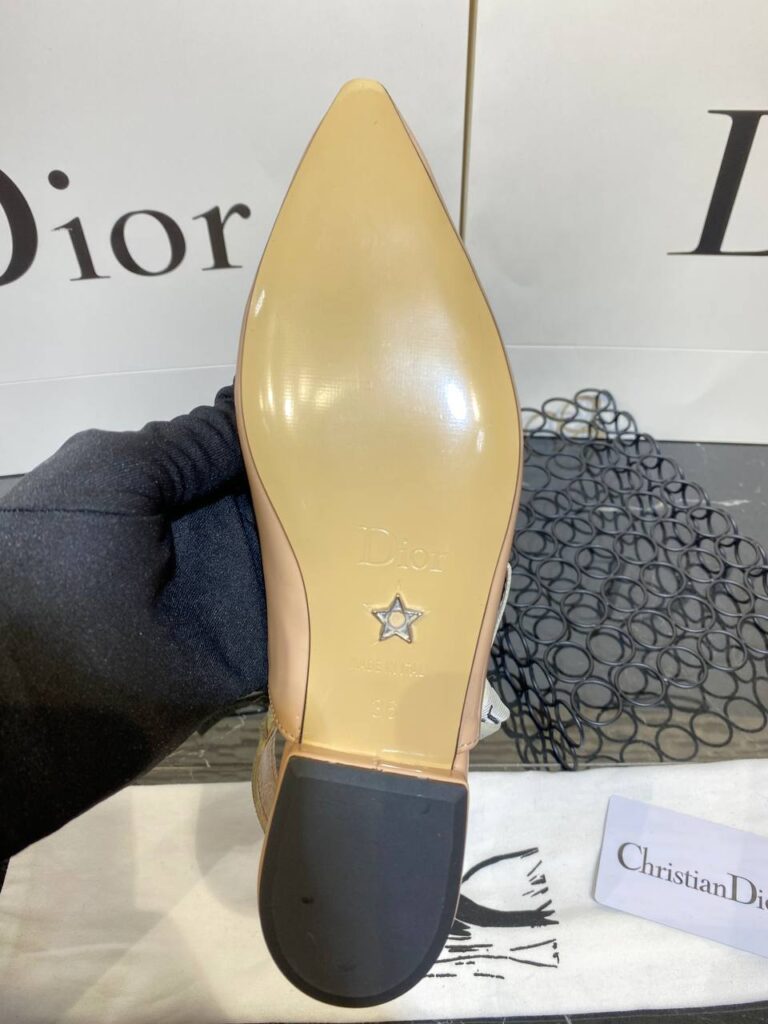 christian dior ayakkabi babet rugan nude