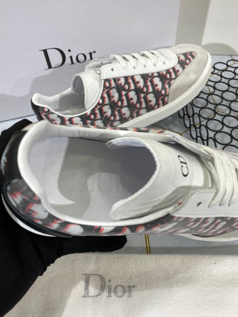 christian dior ayakkabi erkek sneakers beyaz kirmizi desen