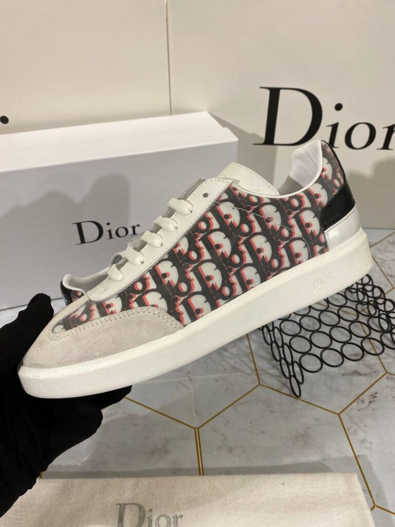 christian dior ayakkabi erkek sneakers beyaz kirmizi desen