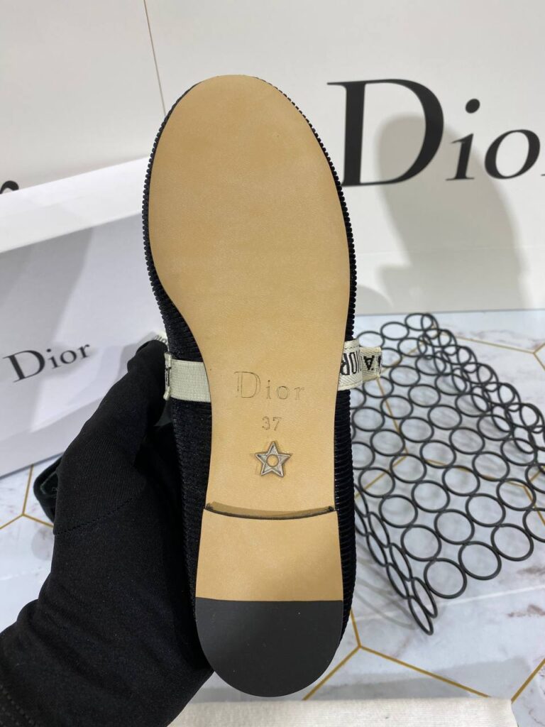 christian dior ayakkabi siyah babet