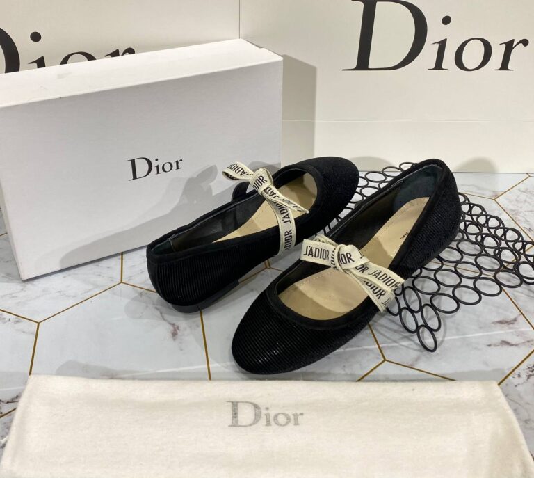christian dior ayakkabi siyah babet