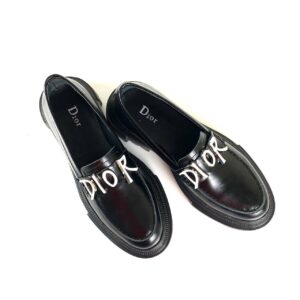 christian dior ayakkabi siyah deri derby topuk 5 cm