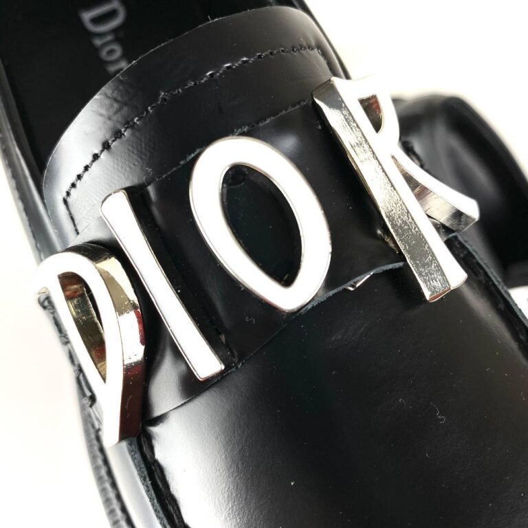christian dior ayakkabi siyah deri derby topuk 5 cm