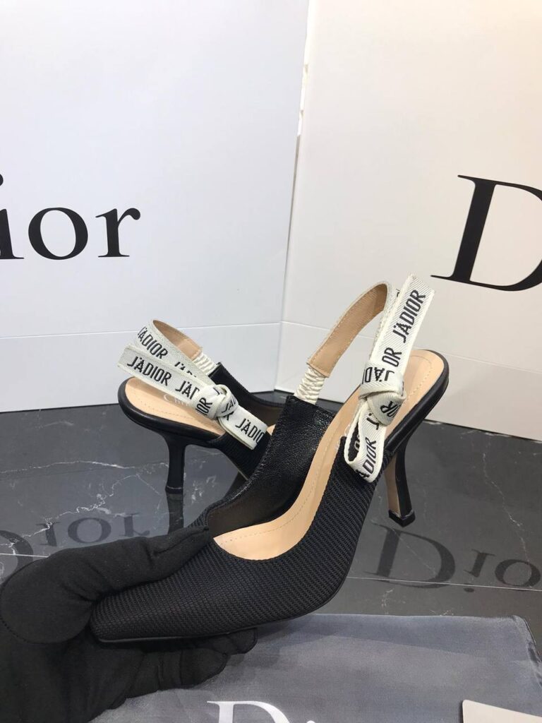 christian dior ayakkabi siyah stiletto jadior slingback topuk 9 cm