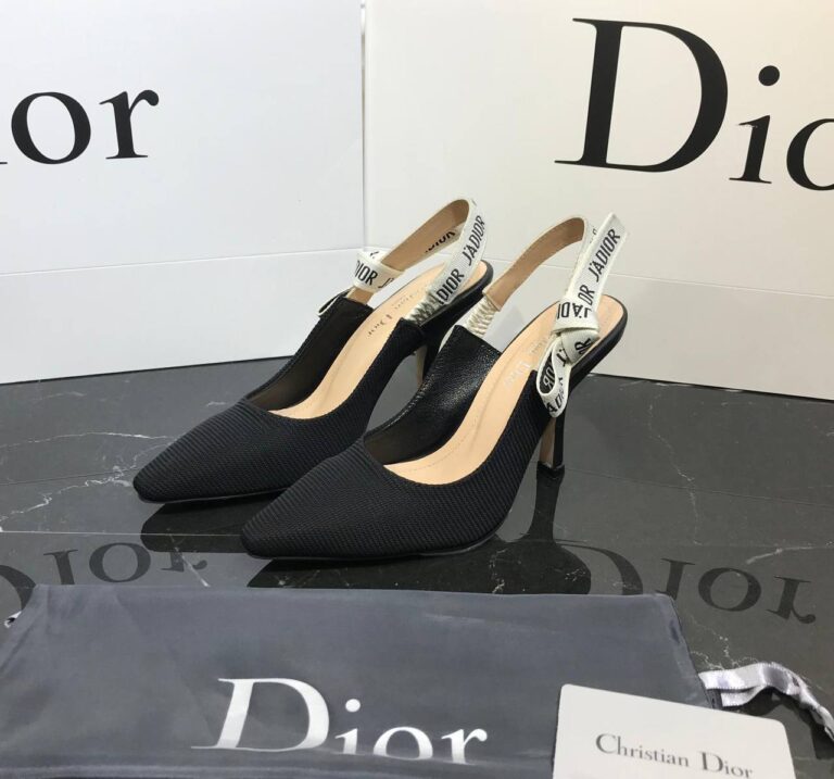 christian dior ayakkabi siyah stiletto jadior slingback topuk 9 cm