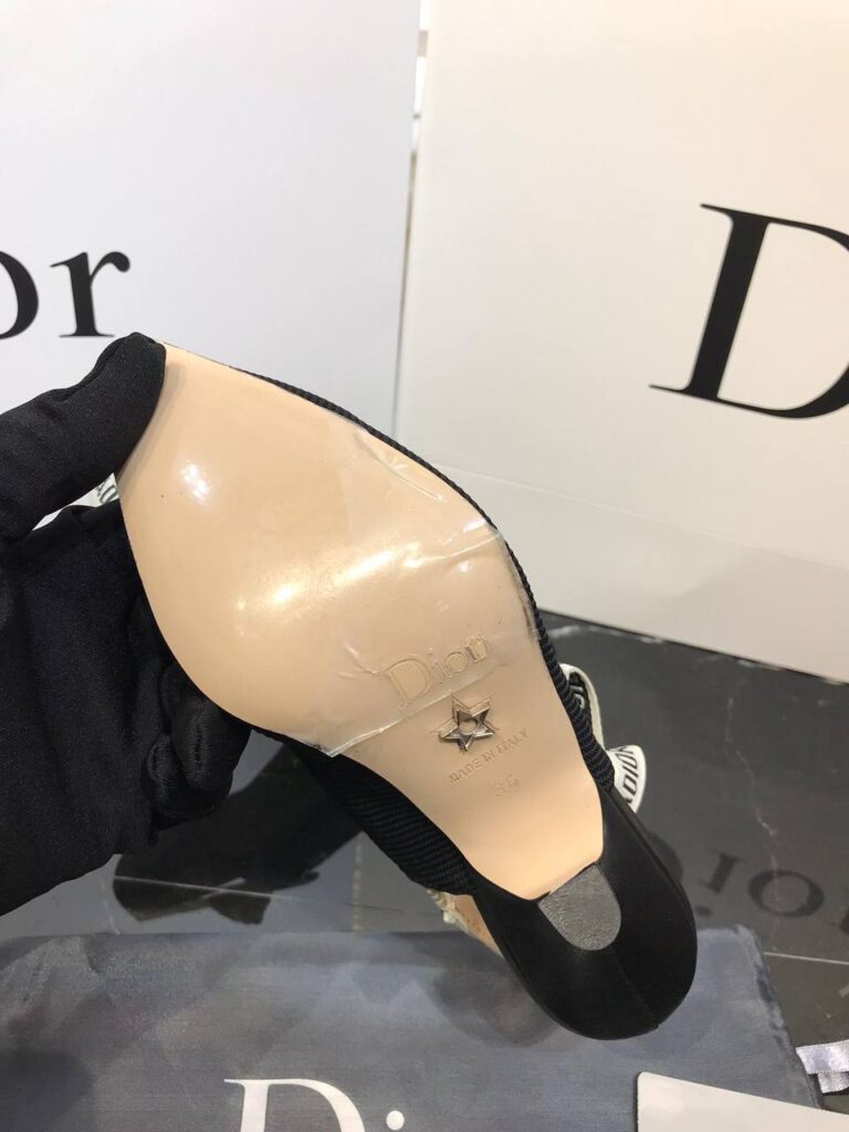 christian dior ayakkabi siyah stiletto jadior slingback topuk 9 cm